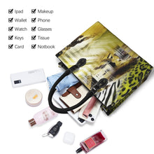 Load image into Gallery viewer, "Make It Plain" (black straps)" Custom Women's Handbag-Medium (Model 1747) (Print-On-Demand-Product)