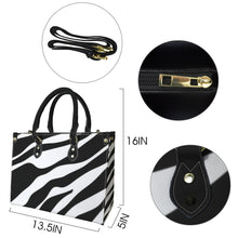 Load image into Gallery viewer, "D. Ivory" (black straps)" Custom Women's Handbag-Medium (Model 1747) (Print-On-Demand-Product)