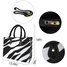 Load image into Gallery viewer, "D. Ivory" (black straps)" Custom Women's Handbag-Medium (Model 1747) (Print-On-Demand-Product)