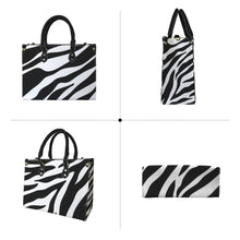 Load image into Gallery viewer, "D. Ivory" (black straps)" Custom Women's Handbag-Medium (Model 1747) (Print-On-Demand-Product)