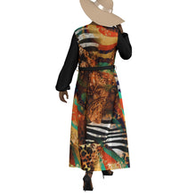 Load image into Gallery viewer, "Rich Auntie" All-Over Print Women's Lace-up Chiffon Robe (Print-On-Demand-Product)