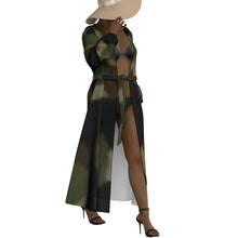 Load image into Gallery viewer, "The Main Character" All-Over Print Women's Lace-up Chiffon Robe (Print-On-Demand-Product)