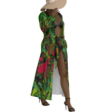 Load image into Gallery viewer, "A-R-T" All-Over Print Women's Lace-up Chiffon Robe (Print-On-Demand-Product)