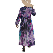 Load image into Gallery viewer, "Purple Diamond" All-Over Print Women's Lace-up Chiffon Robe (Print-On-Demand-Product)
