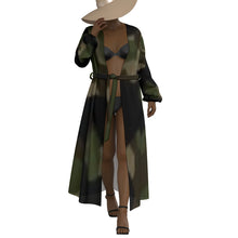 Load image into Gallery viewer, "The Main Character" All-Over Print Women's Lace-up Chiffon Robe (Print-On-Demand-Product)