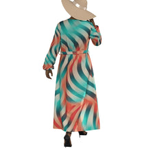 Load image into Gallery viewer, "Fall For Me" All-Over Print Women's Lace-up Chiffon Robe