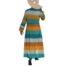 Load image into Gallery viewer, "By His Stripes" All-Over Print Women's Lace-up Chiffon Robe