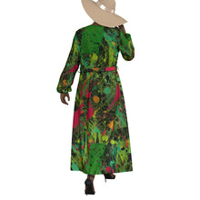 Load image into Gallery viewer, "A-R-T" All-Over Print Women's Lace-up Chiffon Robe (Print-On-Demand-Product)