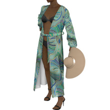 Load image into Gallery viewer, "Royal Riches" All-Over Print Women's Lace-up Chiffon Robe