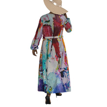 Load image into Gallery viewer, "Clear Vision" All-Over Print Women's Lace-up Chiffon Robe (Print-On-Demand-Product)