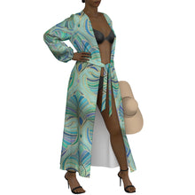 Load image into Gallery viewer, "Royal Riches" All-Over Print Women's Lace-up Chiffon Robe
