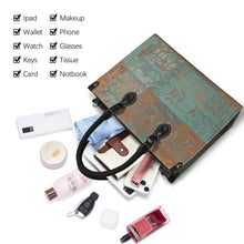 Load image into Gallery viewer, "Azure" (black straps)" Custom Women's Handbag-Medium (Model 1747) (Print-On-Demand-Product)