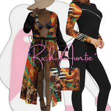 Load image into Gallery viewer, "Rich Auntie" (black straps)" Custom Women's Handbag-Medium (Model 1747) (Print-On-Demand-Product)