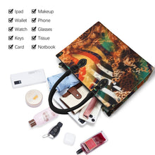 Load image into Gallery viewer, "Rich Auntie" (black straps)" Custom Women's Handbag-Medium (Model 1747) (Print-On-Demand-Product)