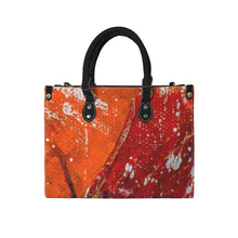 Load image into Gallery viewer, "Wind and Fire" (black straps)" Custom Women's Handbag-Medium (Model 1747) (Print-On-Demand-Product)