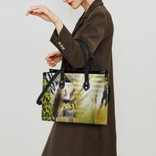 Load image into Gallery viewer, "Make It Plain" (black straps)" Custom Women's Handbag-Medium (Model 1747) (Print-On-Demand-Product)