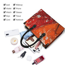 Load image into Gallery viewer, "Wind and Fire" (black straps)" Custom Women's Handbag-Medium (Model 1747) (Print-On-Demand-Product)