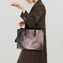 Load image into Gallery viewer, "Make me blush" (black straps)" Custom Women's Handbag-Medium (Model 1747) (Print-On-Demand-Product)