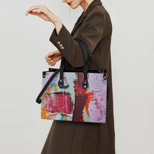 Load image into Gallery viewer, "Clear Vision" (black straps)" Custom Women's Handbag-Medium (Model 1747) (Print-On-Demand-Product)