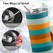 Load image into Gallery viewer, "By His Stripes" 20oz Tall Skinny Tumbler with Lid and Straw (Print-On-Demand-Product)