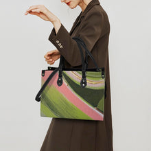 Load image into Gallery viewer, "Olive Spice" (black straps)" Custom Women's Handbag-Medium (Model 1747) (Print-On-Demand-Product)