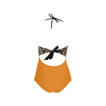 Load image into Gallery viewer, "Do What You Want" Lace Band Embossing Swimsuit (ModelS15) (Print-On-Demand-Product)