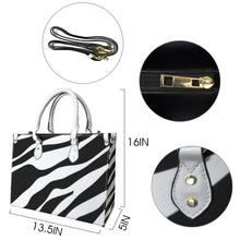 Load image into Gallery viewer, "D. Ivory" (white straps)" Custom Women's Handbag-Medium (Model 1747) (Print-On-Demand-Product)