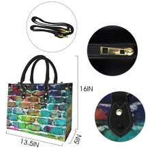 Load image into Gallery viewer, "Graffiti Glamour" (black strap) Women's Handbag-Medium (Model 1747) (Print-On-Demand-Product)
