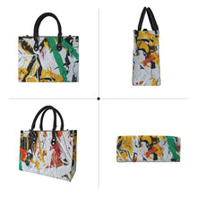 Load image into Gallery viewer, "Fashionista" (black straps)" Custom Women's Handbag-Medium (Model 1747) (Print-On-Demand-Product)