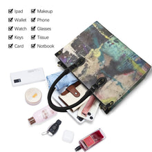 Load image into Gallery viewer, "Tell it like it is" (black straps)" Custom Women's Handbag-Medium (Model 1747) (Print-On-Demand-Product)