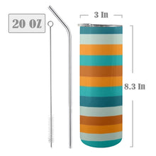 Load image into Gallery viewer, "By His Stripes" 20oz Tall Skinny Tumbler with Lid and Straw (Print-On-Demand-Product)