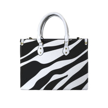 Load image into Gallery viewer, "D. Ivory" (white straps)" Custom Women's Handbag-Medium (Model 1747) (Print-On-Demand-Product)