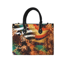 Load image into Gallery viewer, "Rich Auntie" (black straps)" Custom Women's Handbag-Medium (Model 1747) (Print-On-Demand-Product)
