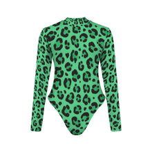 Load image into Gallery viewer, "Fits Like A Glove" Backless Long Sleeve One-Piece Swimsuit (Model S60) (Print-On-Demand-Product)