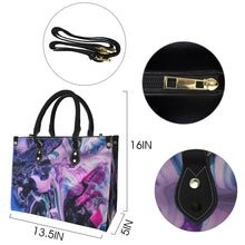 Load image into Gallery viewer, "Purple Diamond" (black straps)" Custom Women's Handbag-Medium (Model 1747) (Print-On-Demand-Product)