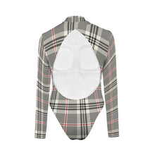 Load image into Gallery viewer, "Since You're here" Backless Long Sleeve One-Piece Swimsuit (Model S60) (Print-On-Demand-Product)