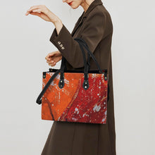 Load image into Gallery viewer, "Wind and Fire" (black straps)" Custom Women's Handbag-Medium (Model 1747) (Print-On-Demand-Product)