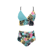 Load image into Gallery viewer, Summer Time Vibe Ruffle Hem Bikini Swimsuit (Model S35) Print-On-Demand Product
