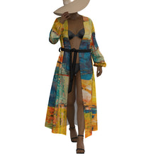 Load image into Gallery viewer, "Watch This" All-Over Print Women's Lace-up Chiffon Robe (Print-On-Demand-Product)