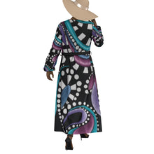 Load image into Gallery viewer, "Bold Presence" All-Over Print Women's Lace-up Chiffon Robe (Print-On-Demand-Product)