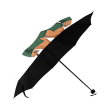 Load image into Gallery viewer, Gorgeous in Green Anti-UV Foldable Umbrella(Outside Printing)(Model U08)Print-On-Demand Product