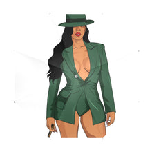 Load image into Gallery viewer, Gorgeous in Green Anti-UV Foldable Umbrella(Outside Printing)(Model U08)Print-On-Demand Product