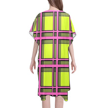 Load image into Gallery viewer, "Get It Girl" Mid-Length Side Slits Chiffon Cover Up (Model H50) (Print-On-Demand-Product)