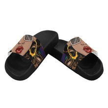 Load image into Gallery viewer, "Feisty Girl" Women's Slide Sandals(Model 057) (Print-On-Demand-Product)