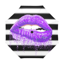 Load image into Gallery viewer, Purple Kisses Anti-UV Automatic Umbrella(Outside Printing)(Model U09) Print-On-Demand Product