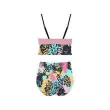 Load image into Gallery viewer, Summer Time Vibe Ruffle Hem Bikini Swimsuit (Model S35) Print-On-Demand Product