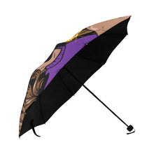Load image into Gallery viewer, "Feisty Girl" Anti-UV Foldable Umbrella (Outside Printing) (Model U08) Print-On-Demand-Product
