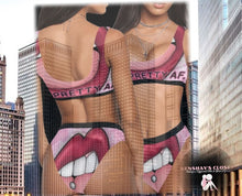 Load image into Gallery viewer, Pretty AF. Sport Top & High-Waisted Bikini Swimsuit (Model S07) Print-On-Demand Product