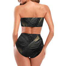 Load image into Gallery viewer, "Ruffle My Feathers" Chest Wrap Bikini Swimsuit (Model S36) (Print-On-Demand-Product)