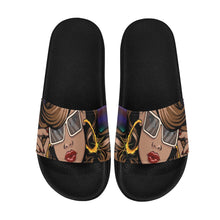 Load image into Gallery viewer, "Feisty Girl" Women's Slide Sandals(Model 057) (Print-On-Demand-Product)